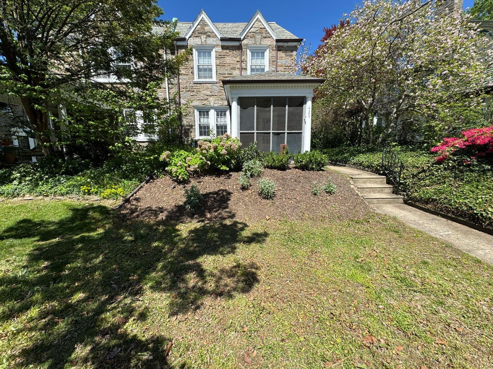 Yard cleanup work by Green Force Property Services
